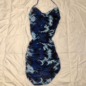 Blue bodycon dress